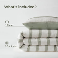 2-Piece Twin/Twin XL Yarn-dyed striped comforter