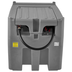 Portable Diesel Tank, 116 Gallon Capacity & 10 GPM Flow Rate, Diesel Fuel Tank with 12V Electric Transfer Pump and 13.1ft Rubber Hose, PE Diesel Transfer Tank for Easy Fuel Transportation, Gray