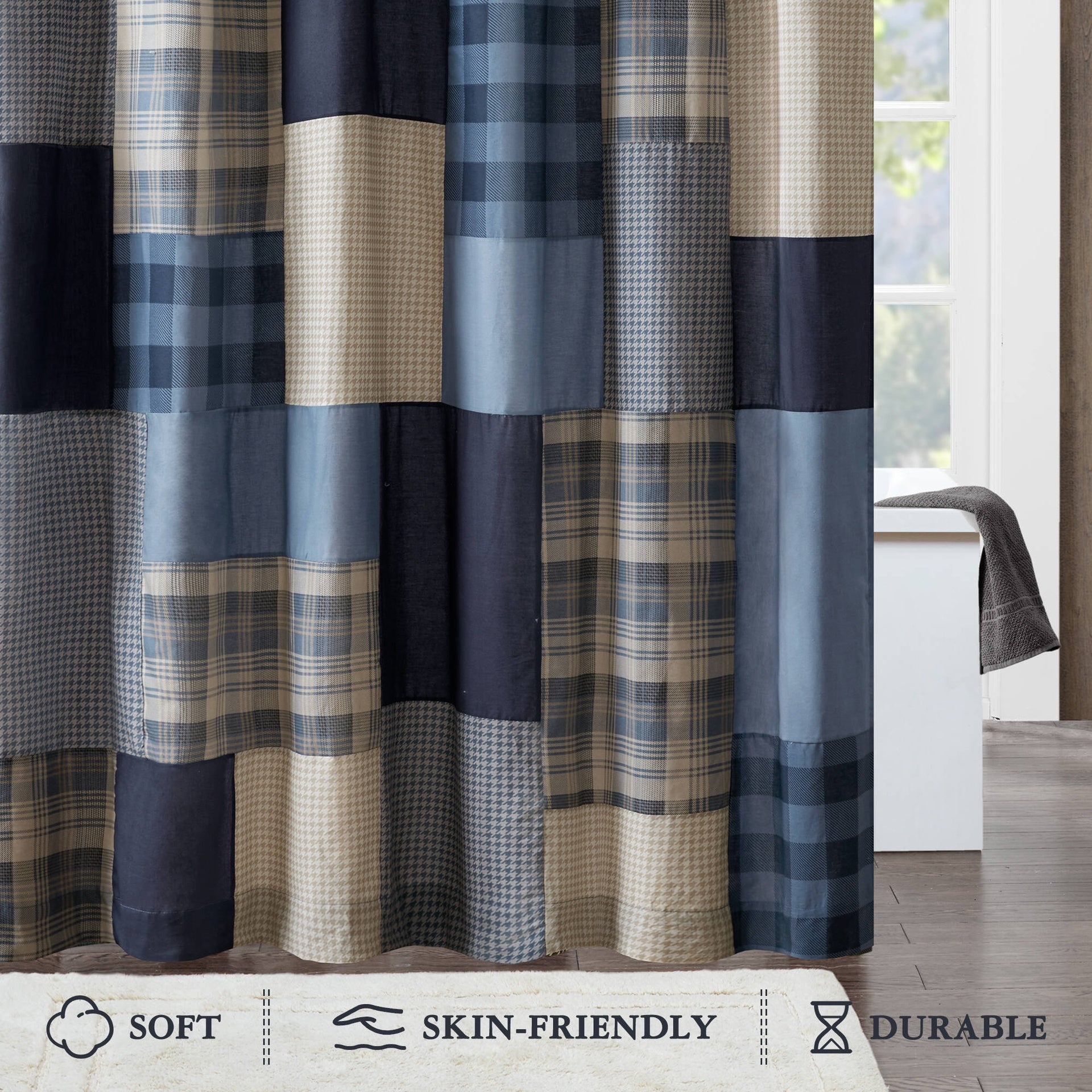 1-Piece 72x72" Shower Curtain