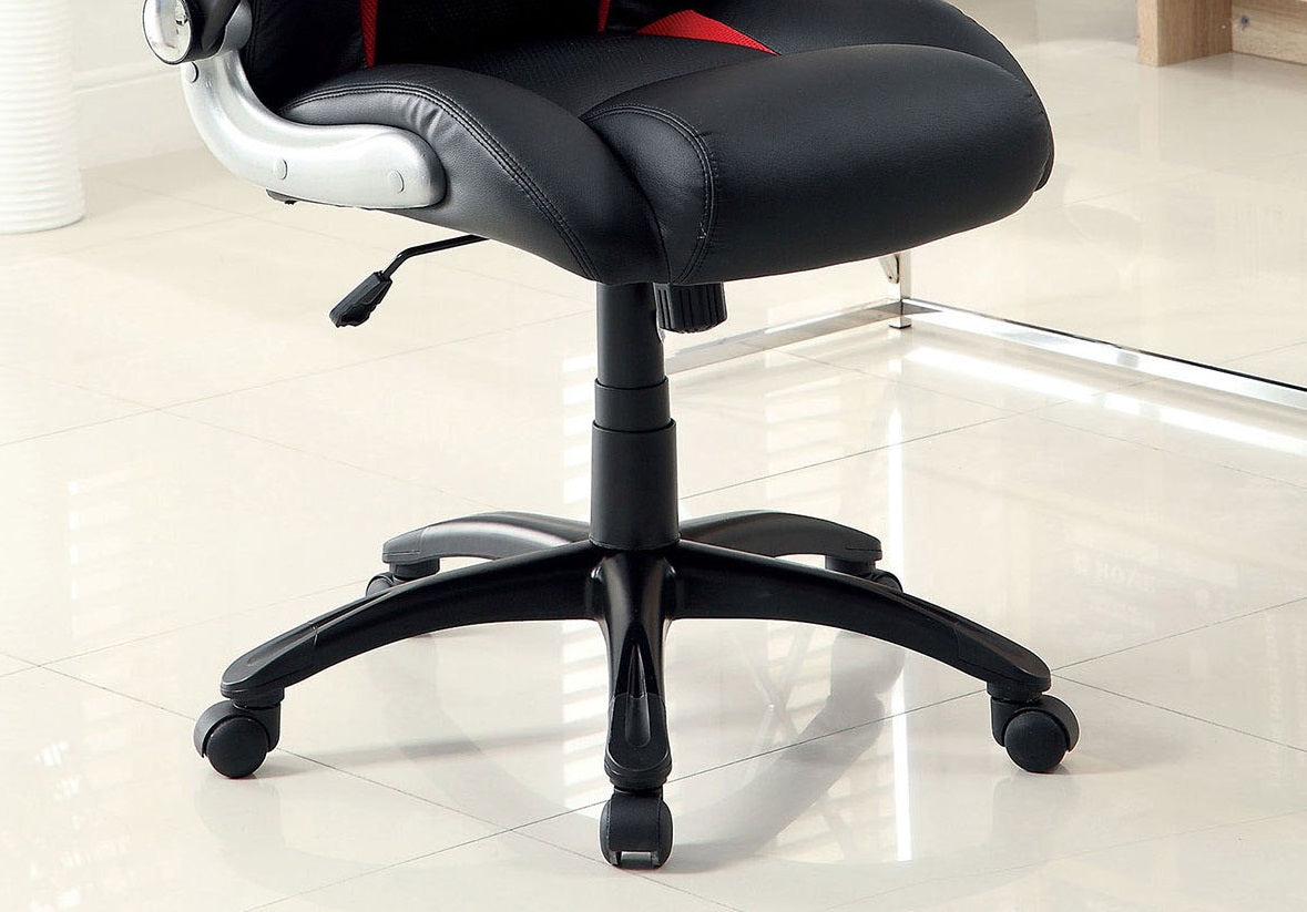 Modern Contemporary Padded Office Chair Pneumatic Height Adjustable An Wheel Legs
