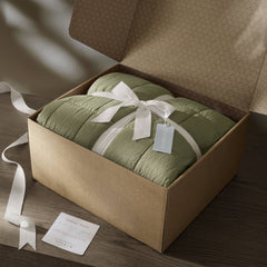 3-Piece Full/Queen Linen Garment Washed Quilt Set,Olive Green