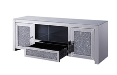 Noralie Mirrored & Faux Diamonds TV Stand (Assembled)