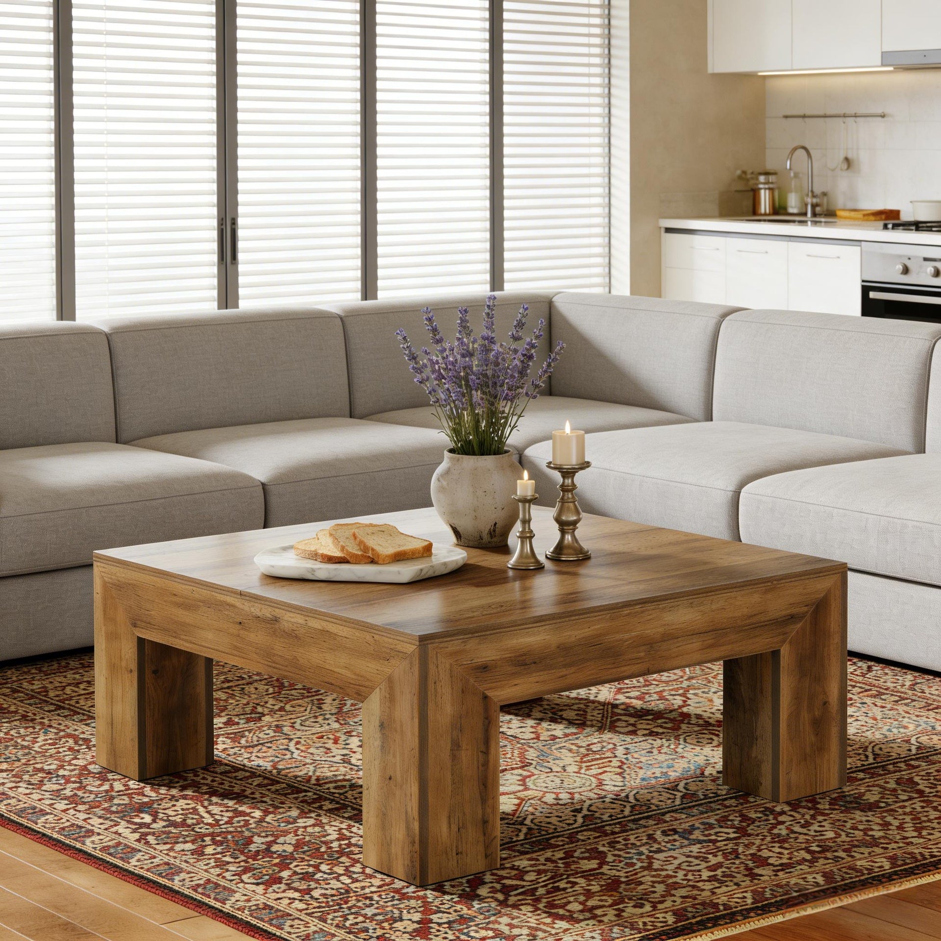 Square Greeting Table,Coffee Table,Cocktail Table,Rustic Accent Center