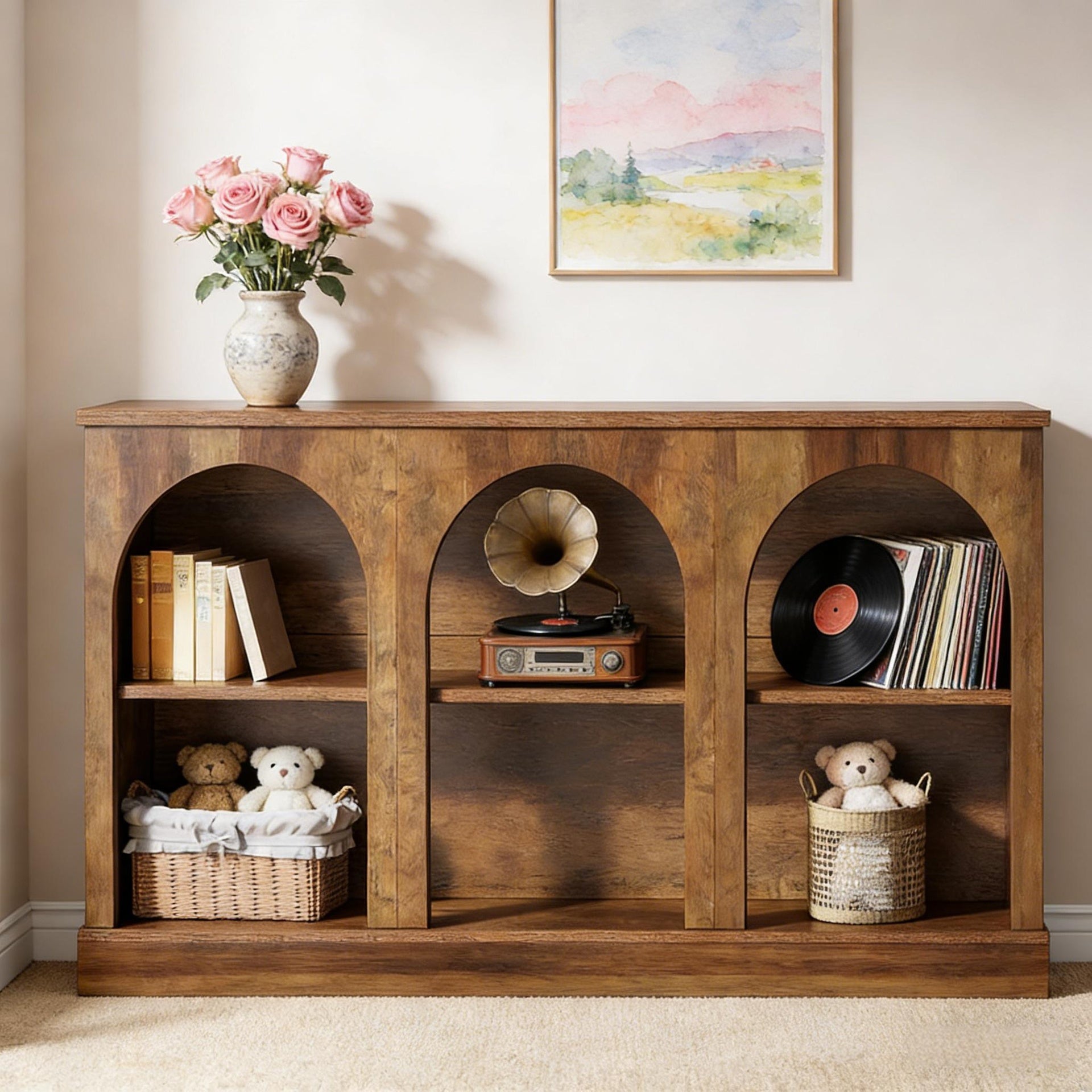Rustic Side Table,Practical Entryway Table,Console Table