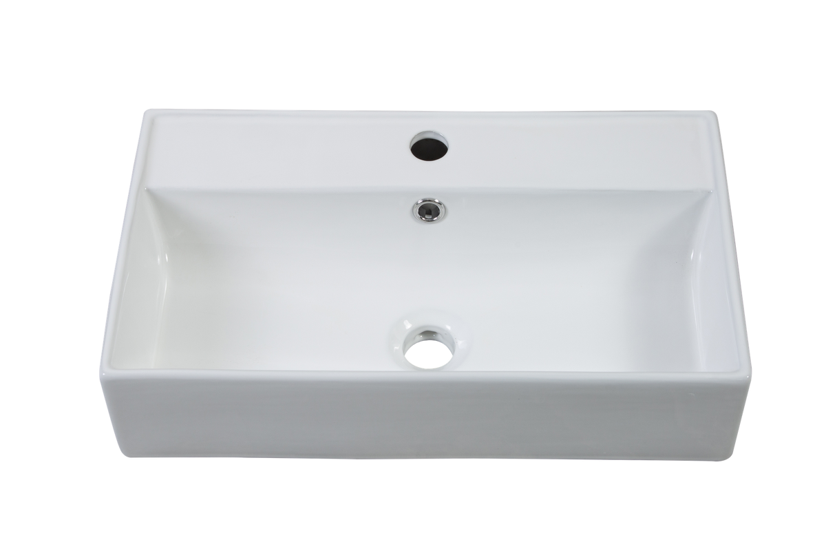21.6" Ceramic Basin Only, 25V06-21 Basin, Glossy White GF-25V06PB21 - W1573P446795