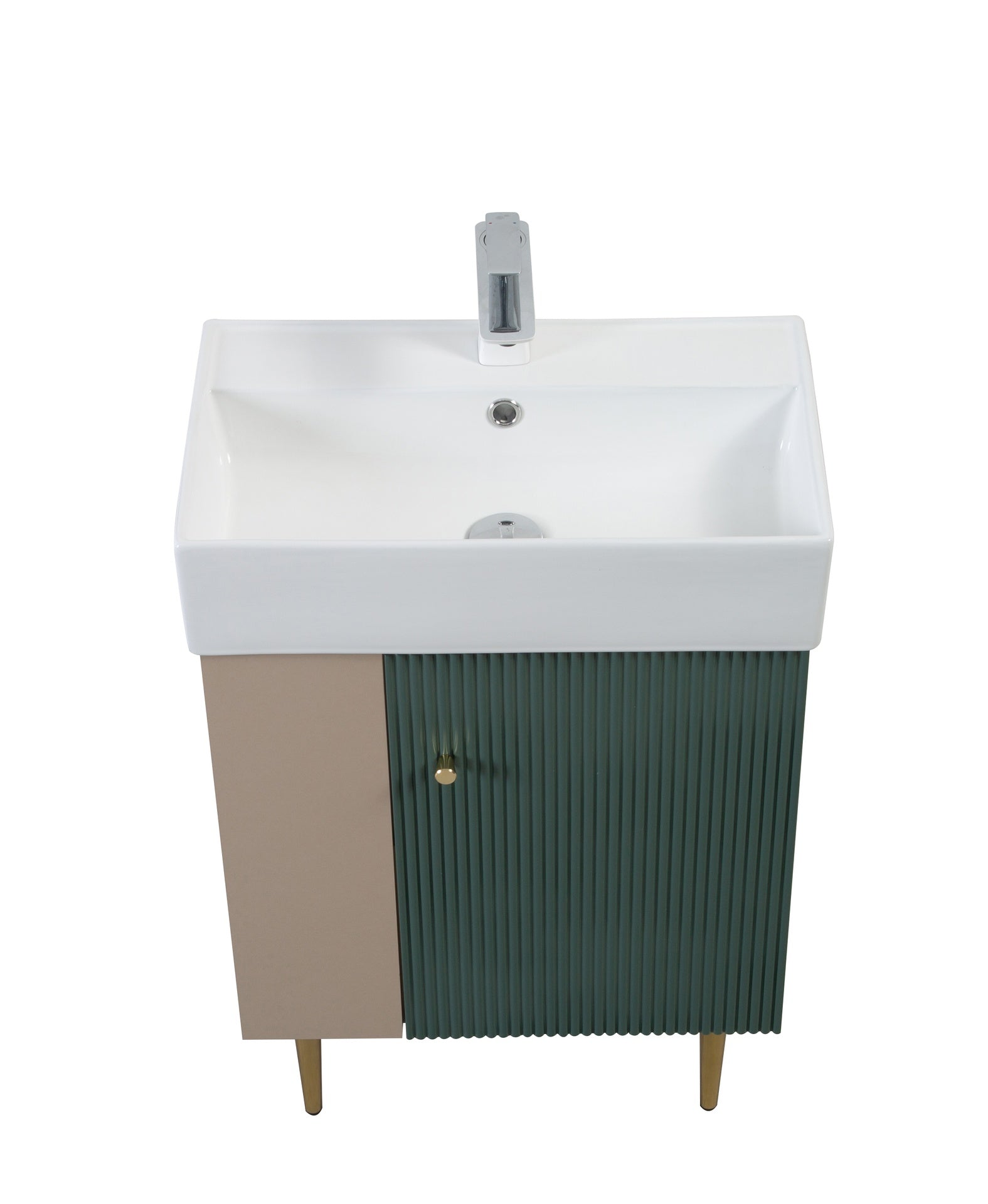 21.6" Ceramic Basin Only, 25V06-21 Basin, Glossy White GF-25V06PB21 - W1573P446795