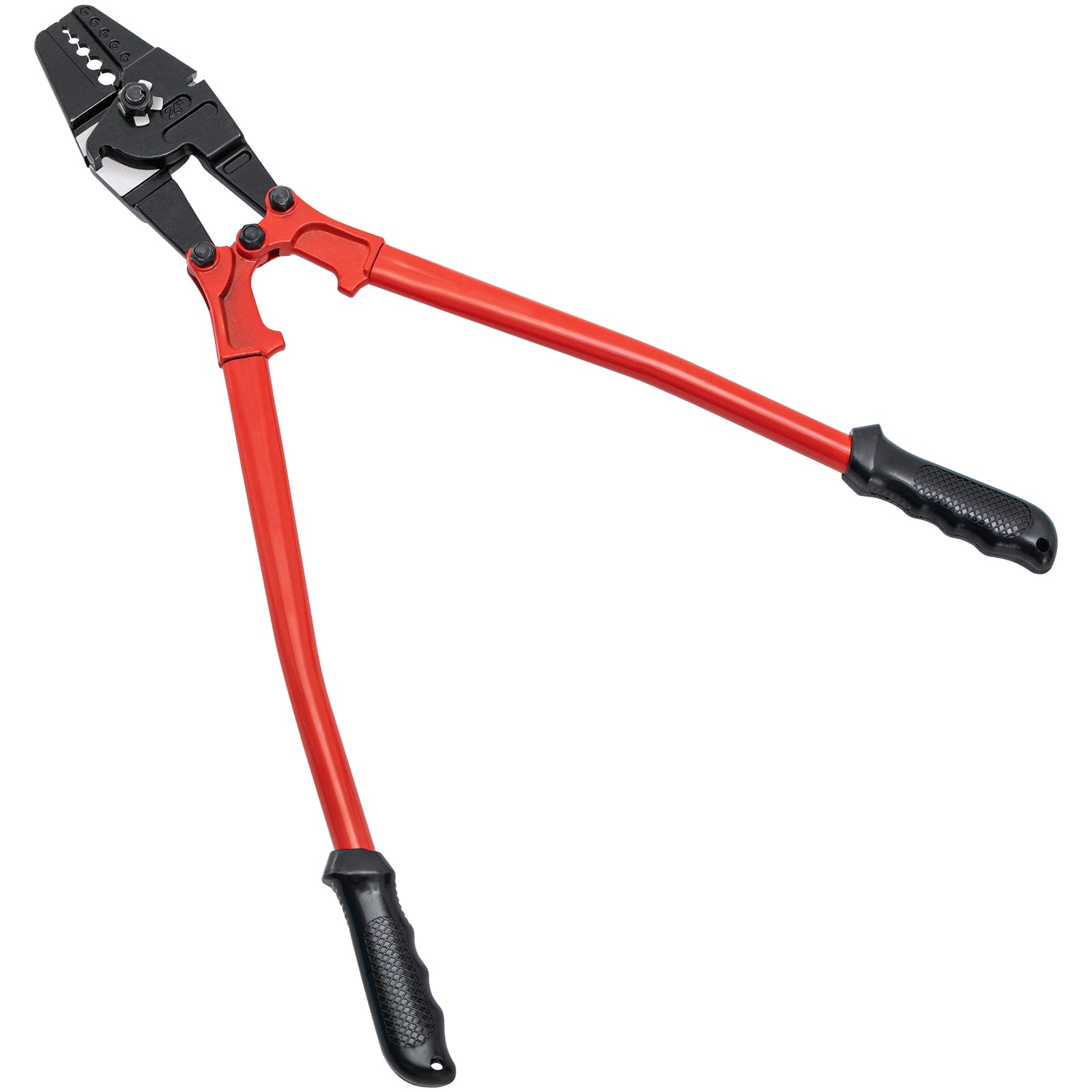 Hand Swager Crimper 24 Inch,Swaging Tool 5 Cavity 1/16" 3/32" 1/8" 5/32" 3/16",Hand Cimping Tool for Copper Aluminum Oval Sleeves and Stop Sleeves,Wire Rope Crimping Tool Swage Tool Long Hand