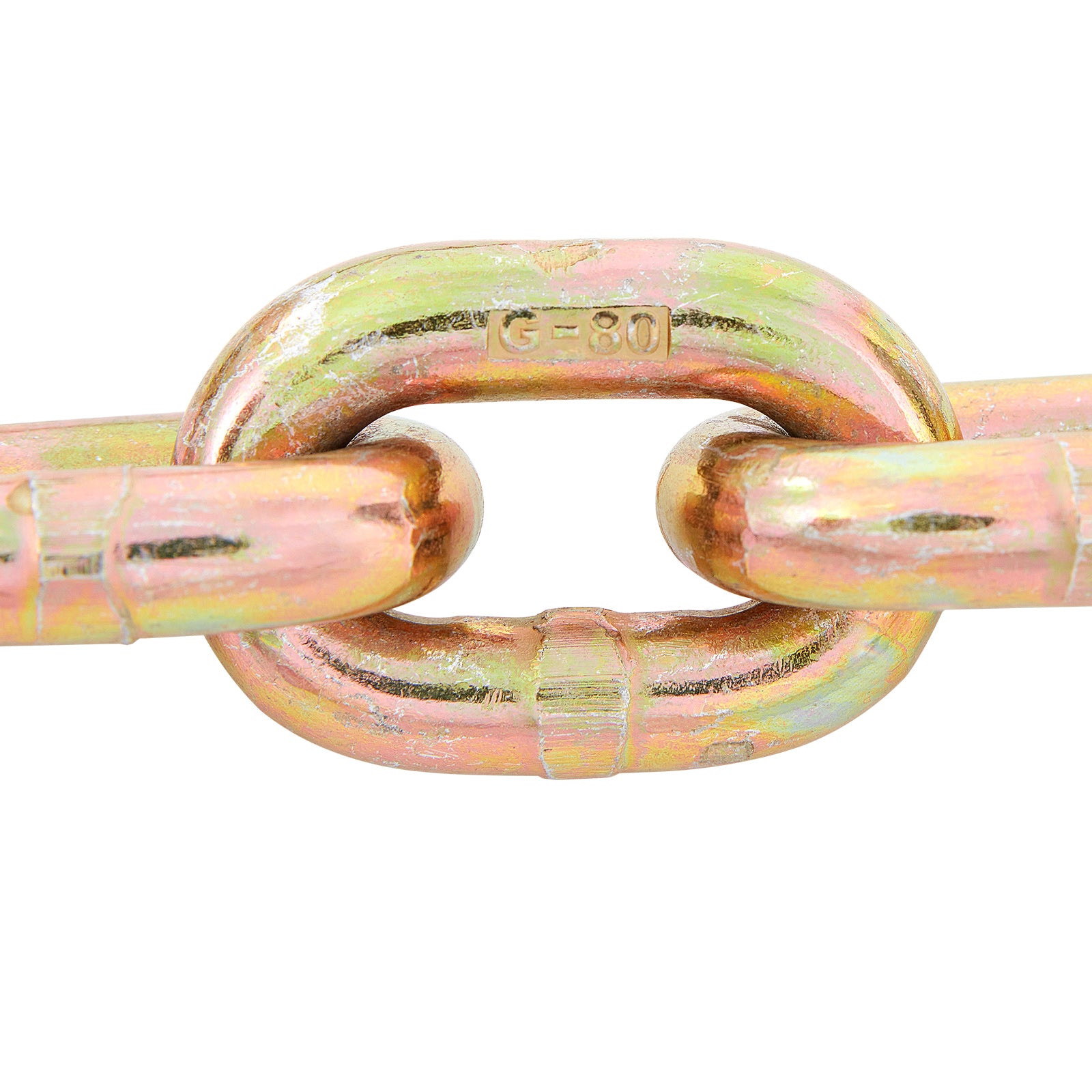 Transport Binder Chain, 7100 lbs Working Load Limit, 3/8'' x 20' G80 Tow Chain Tie Down with Grab Hooks, DOT Certified, Galvanized Coating Manganese Steel for Dock Factory Construction Site