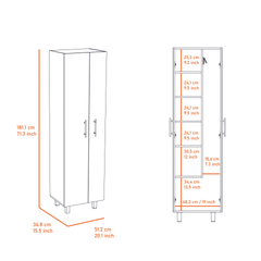 White 4-Door 2-piece Kitchen Set, Utility Sink Cabinet and Pantry Cabinet