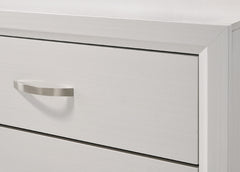 1pc Contemporary 6-Drawer Dresser White Finish Wooden Bedroom Furniture