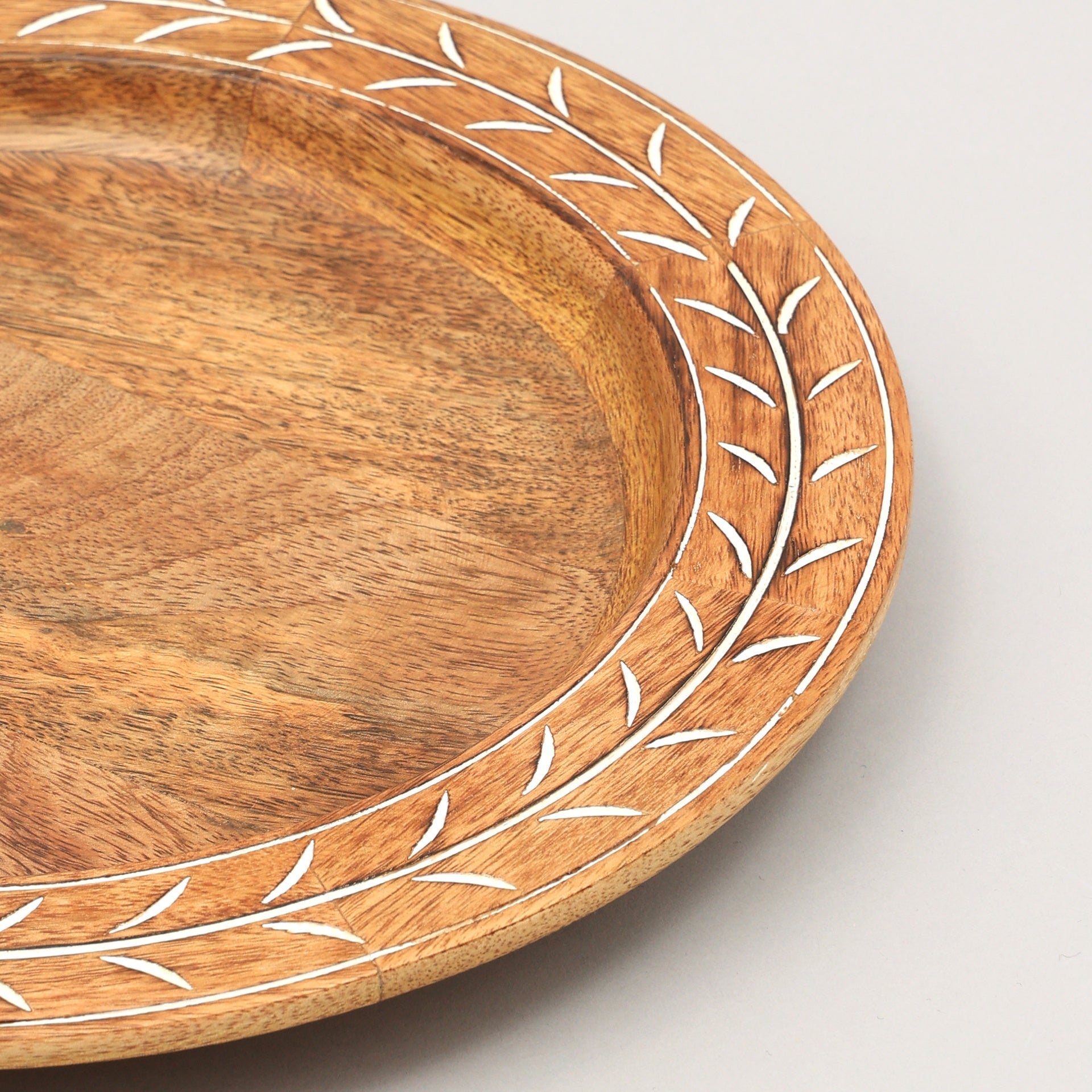 Handcrafted 13" Wood Charger Plate  Wooden Dinning Placemat Artisan Wood Tableware