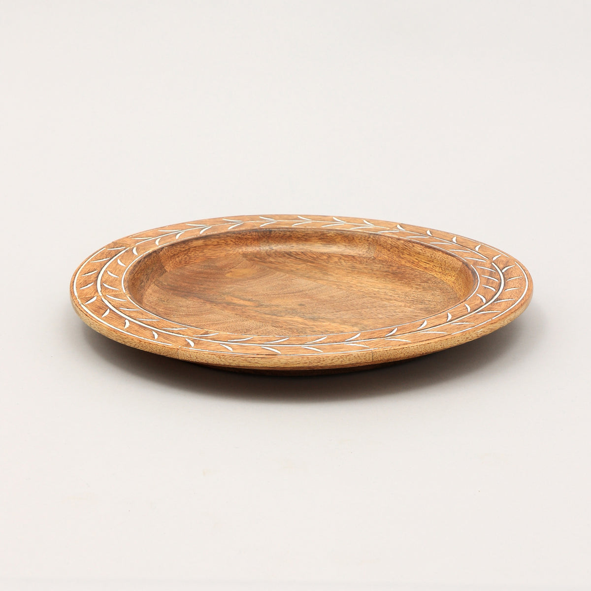Handcrafted 13" Wood Charger Plate  Wooden Dinning Placemat Artisan Wood Tableware