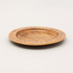 Handcrafted 13" Wood Charger Plate  Wooden Dinning Placemat Artisan Wood Tableware
