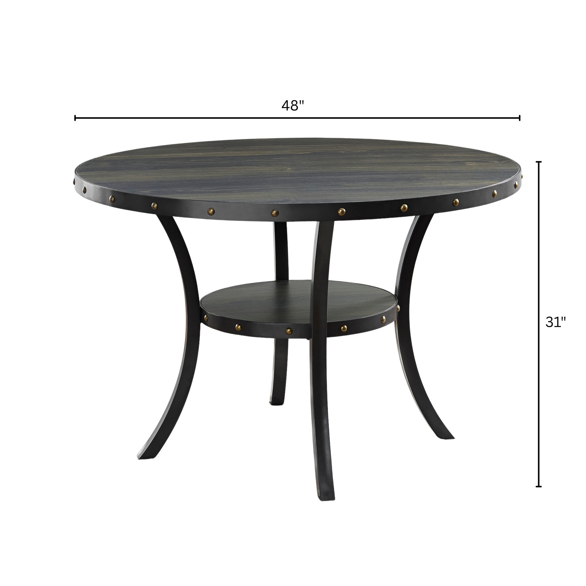Biony Dining Collection Espresso Wood Railhead Dining Table