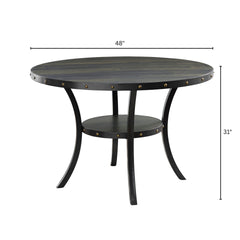 Biony Dining Collection Espresso Wood Railhead Dining Table
