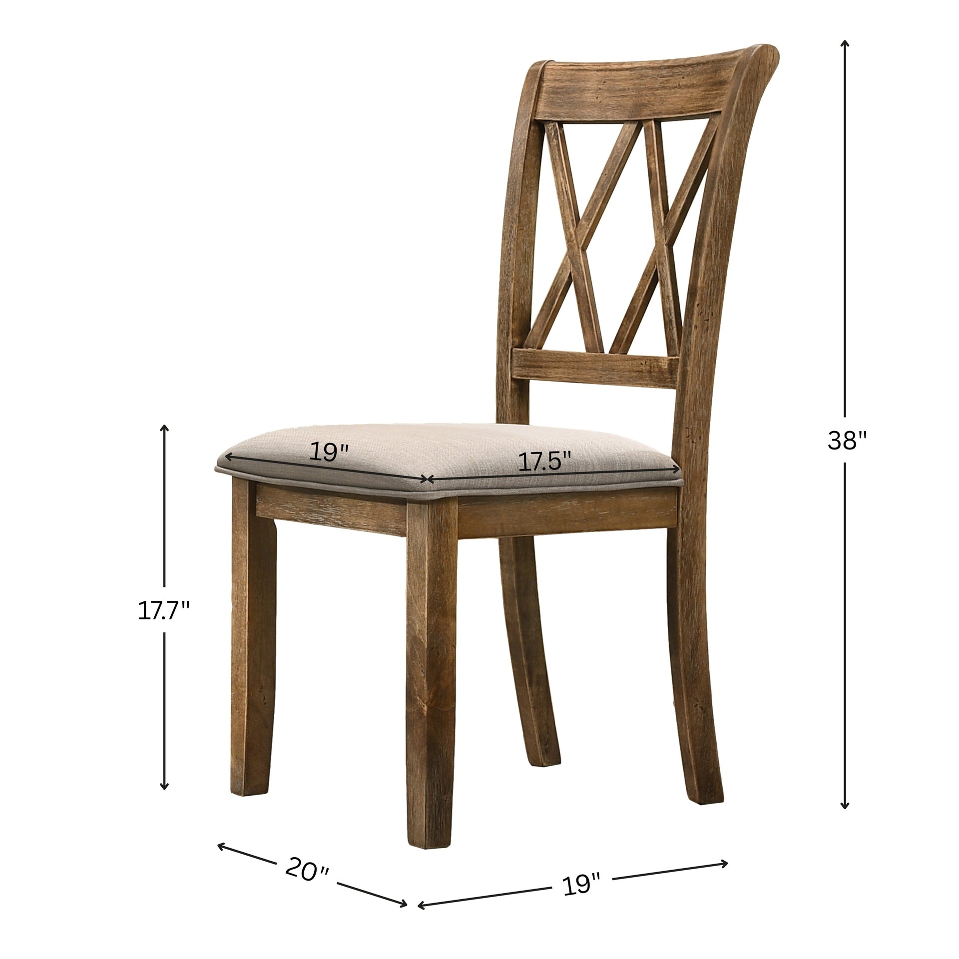 Windvale Fabric Upholstered Dining Chair Set of 2