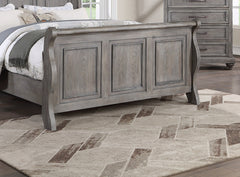 Grey Sleigh Design Headboard FB 1pc Eastern King Size Panel Bed Beautiful Wooden Bedroom Furniture Antique Gray Oak Finish