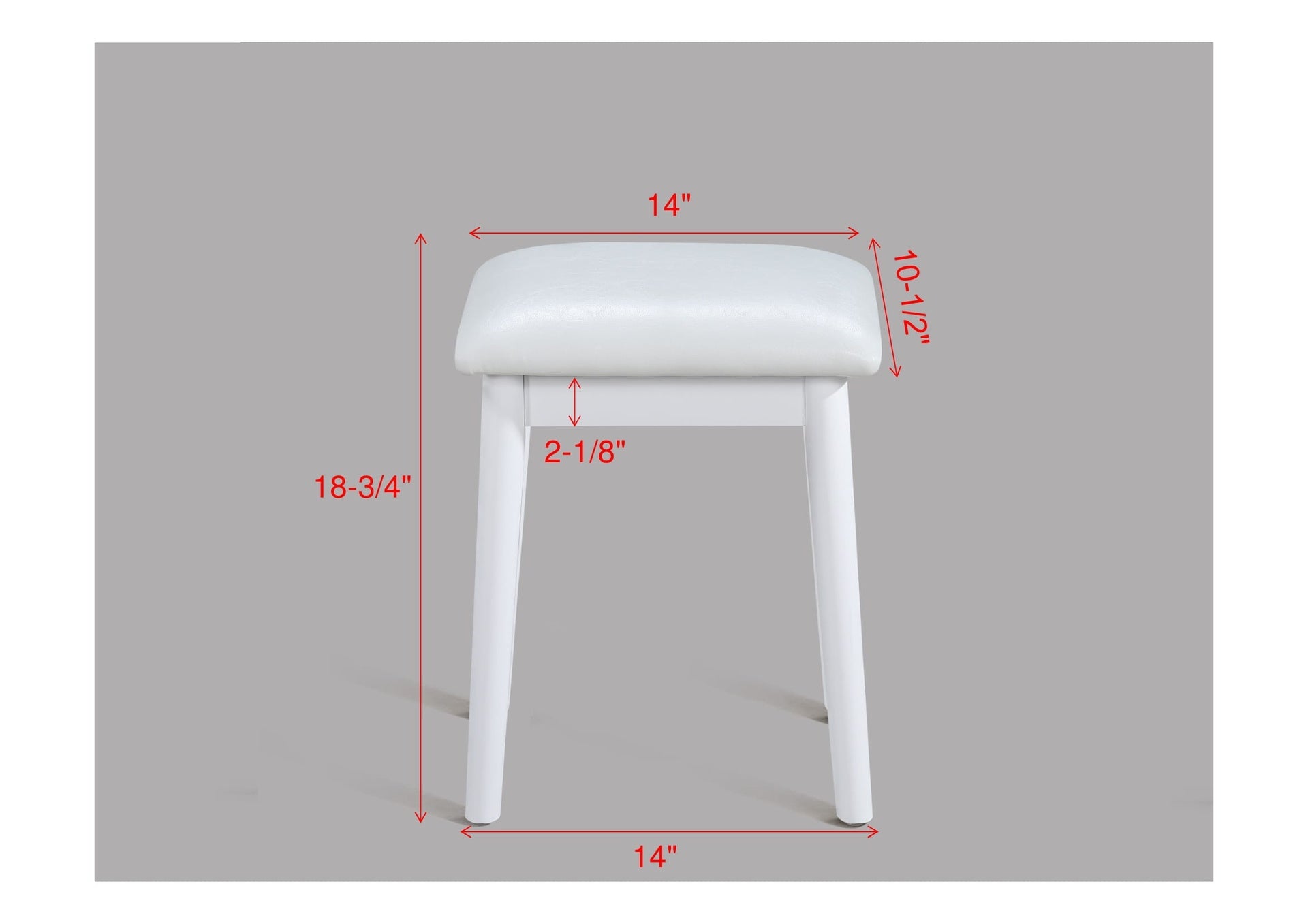 3pc Vanity Table and Stool Set Built-in Led-lit Mirror Matching Cushioned Stool Gold-accented Handles Wooden Home Furniture White