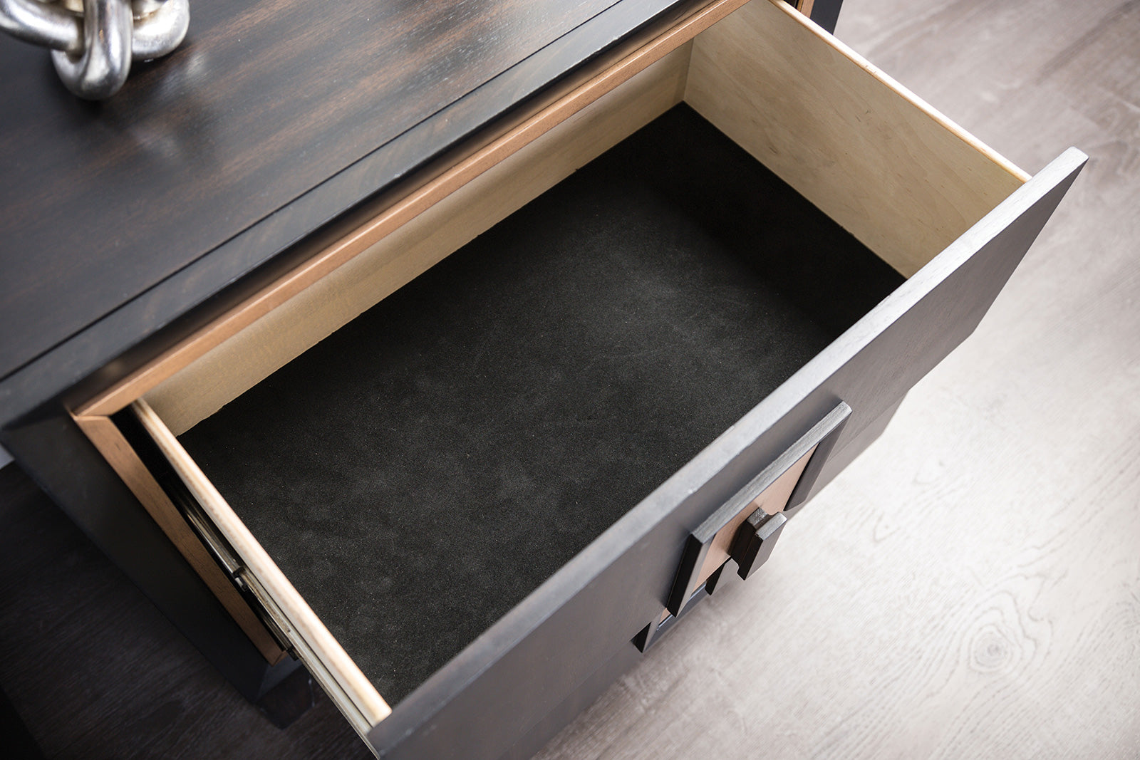 Contemporary Espresso 1pc Bedside Nightstand Wooden Finger Pull Drawer Bedroom Furniture
