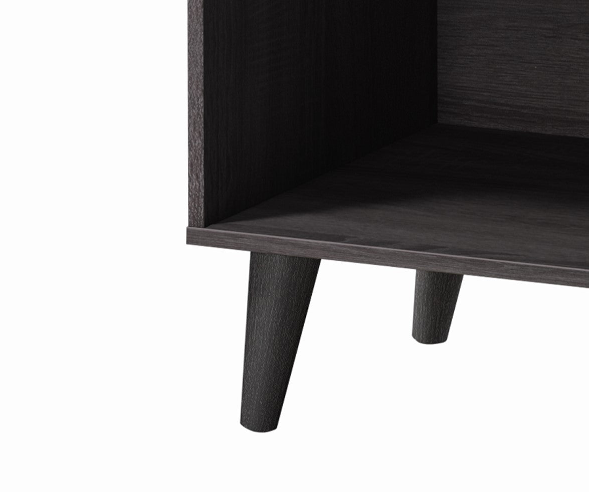 Amidon TV Stand for TVs up to 47.3", with 2 Storage Shelves& 1 Cabinet, Modern Entertainment Centre for TV in Living Room in Dark Gray + White