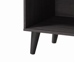 Amidon TV Stand for TVs up to 47.3", with 2 Storage Shelves& 1 Cabinet, Modern Entertainment Centre for TV in Living Room in Dark Gray + White