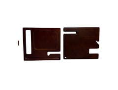 Nightstand accessories organizer phone tablet wallet watch stand key holder coin tray solid wood 2pc wood stained
