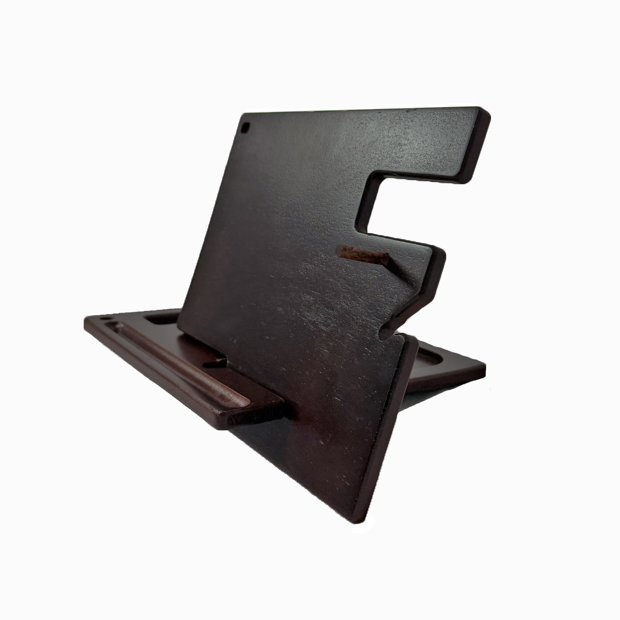 Nightstand accessories organizer phone tablet wallet watch stand key holder coin tray solid wood 2pc wood stained