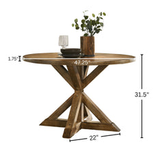 Windvale Cross-Buck Base Dining Table