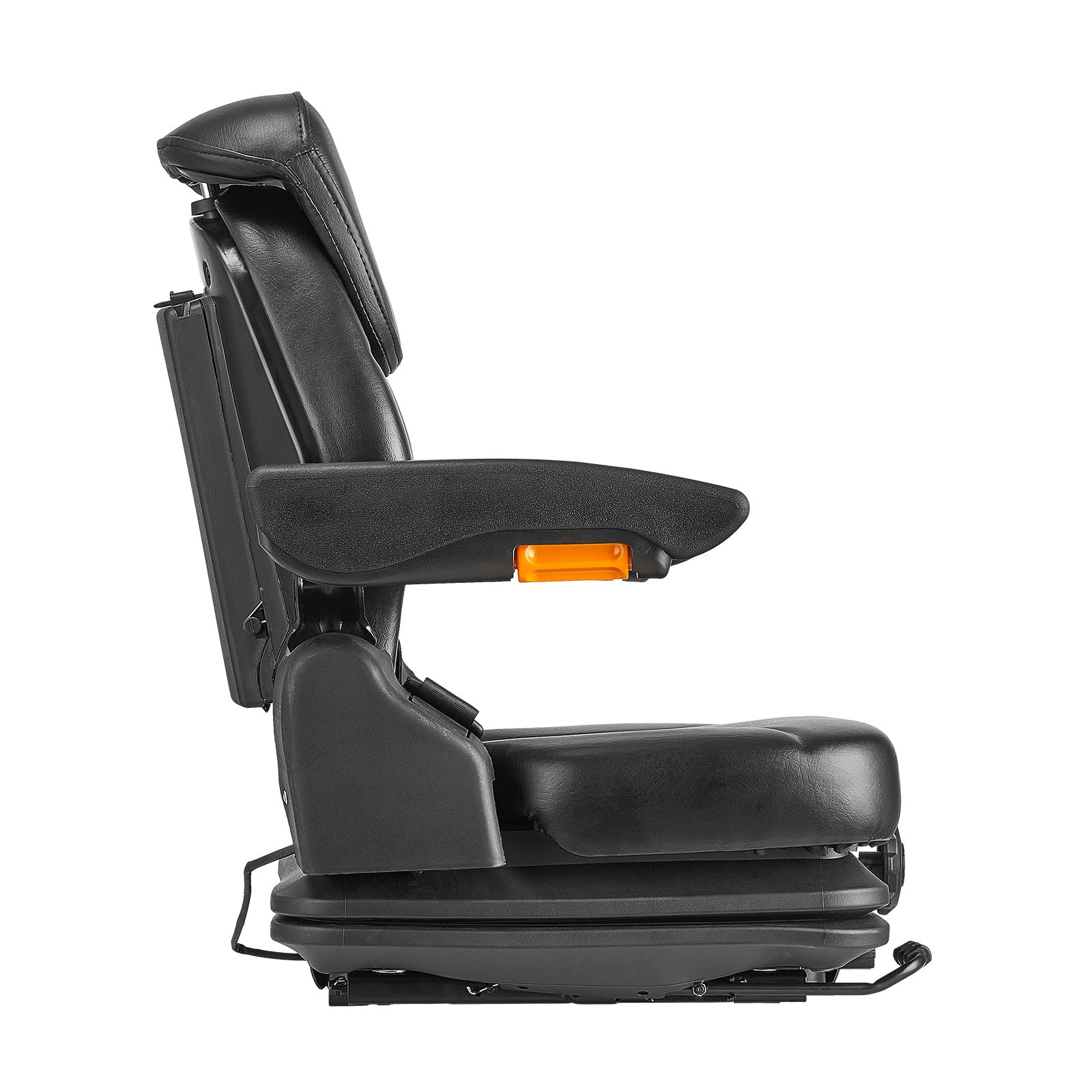 Forklift Seat Fold Down Tractor Suspension Seat Adjustable Back & Headrest
