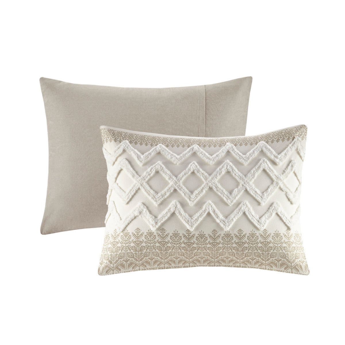 Full/Queen 3 Piece Cotton Duvet Cover Set with Chenille Tufting
