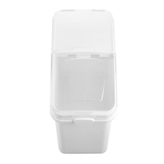27 Gallon Ingredient Storage Bin 500 Cup Ingredient Bin with Scoop and Sliding Lid Commercial Food Container Ideal for Kitchen, White