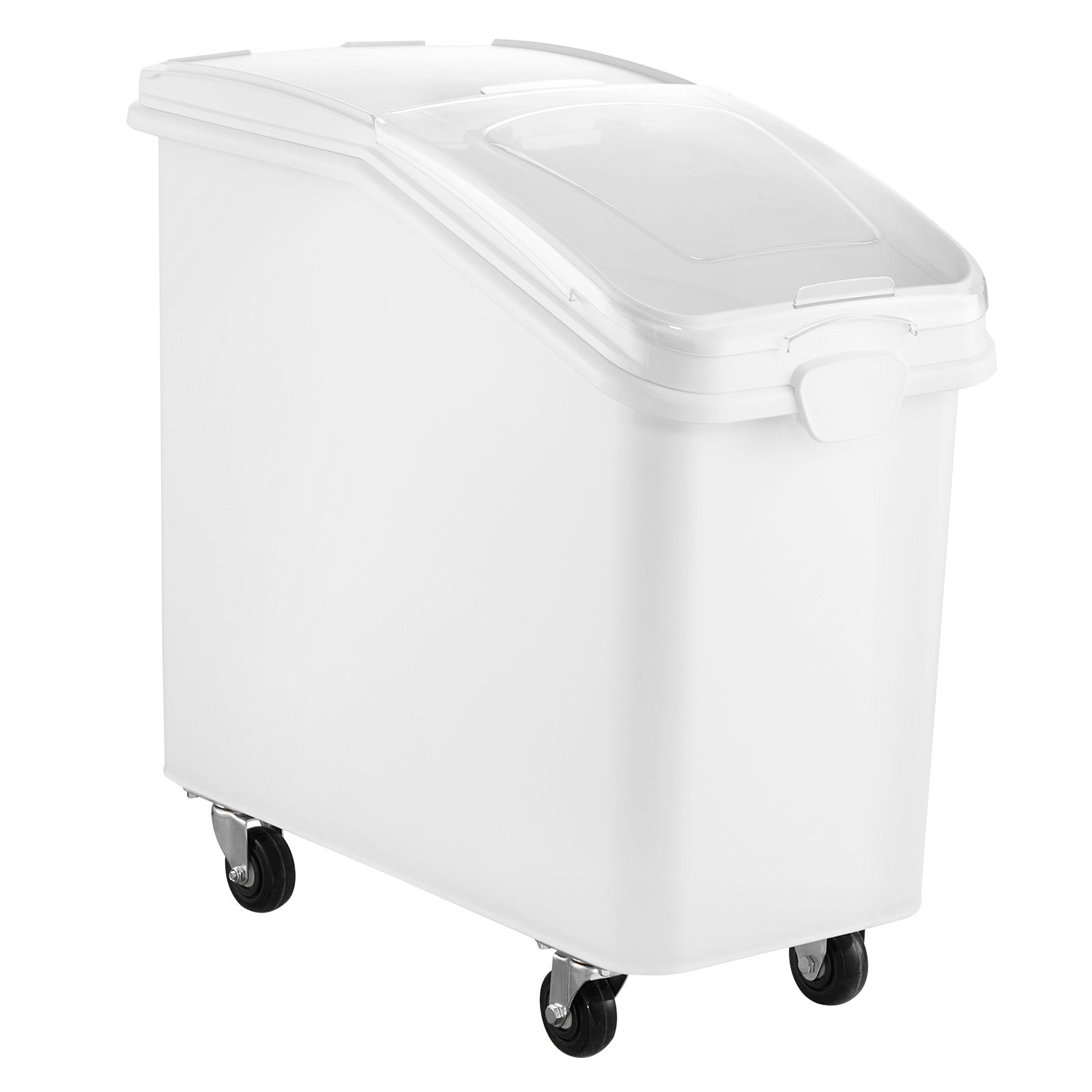 27 Gallon Ingredient Storage Bin 500 Cup Ingredient Bin with Scoop and Sliding Lid Commercial Food Container Ideal for Kitchen, White