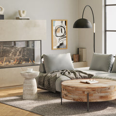 Boyd 13 inch Solid Mango Accent Table in White Wash