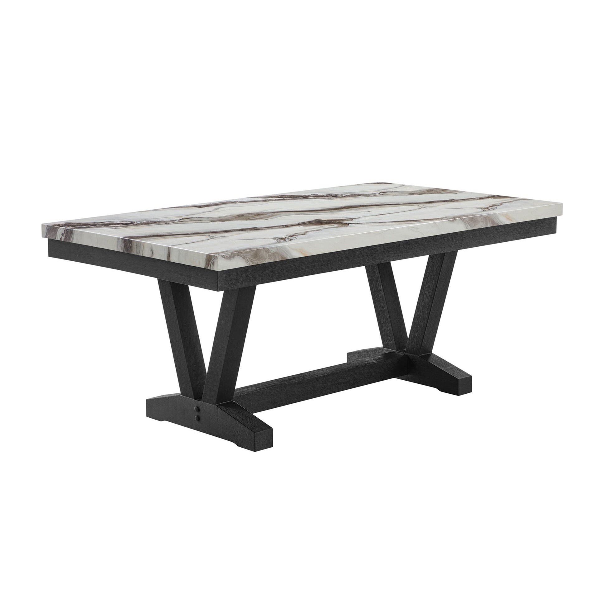 Panda Marble Black and White Dining Table