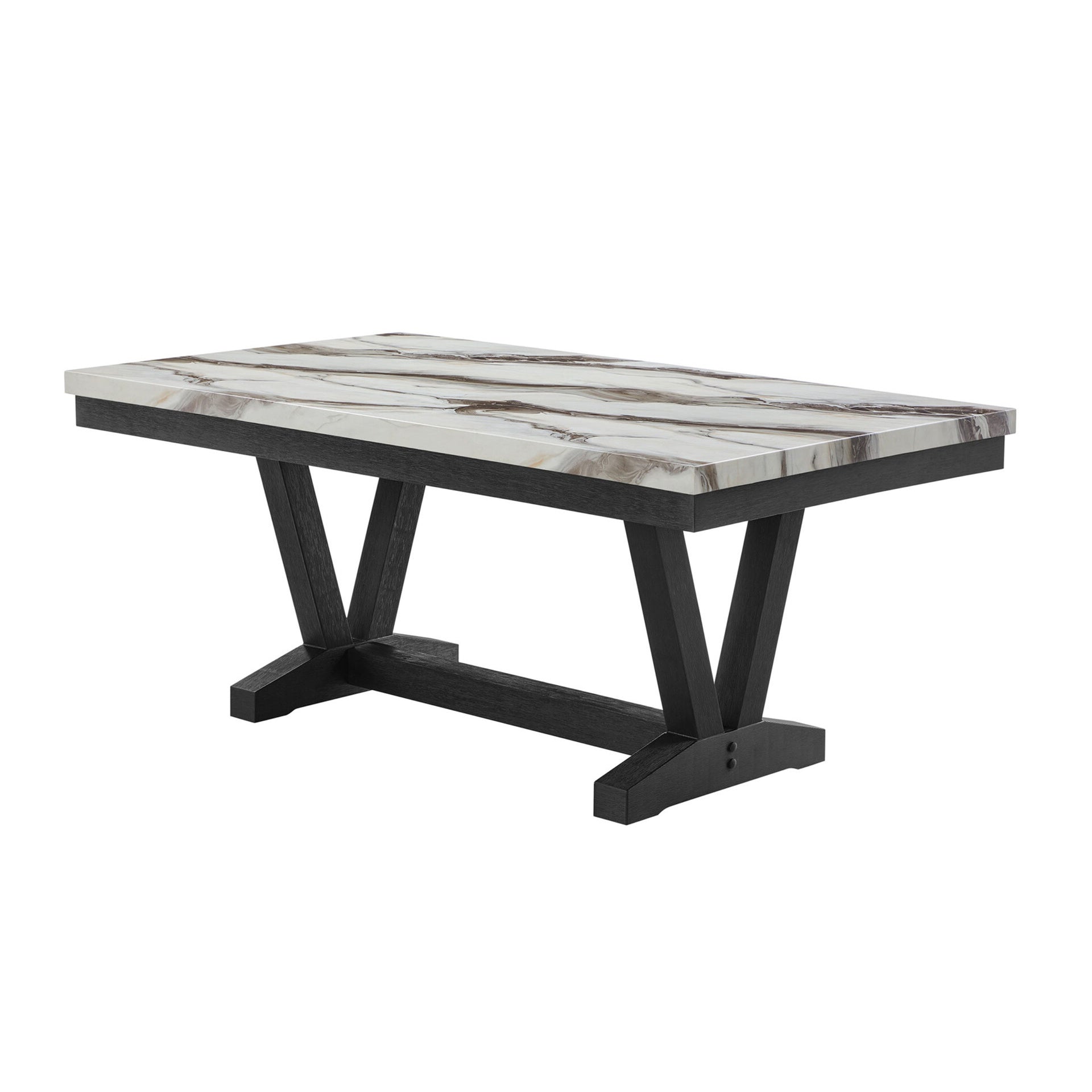 Panda Marble Black and White Dining Table