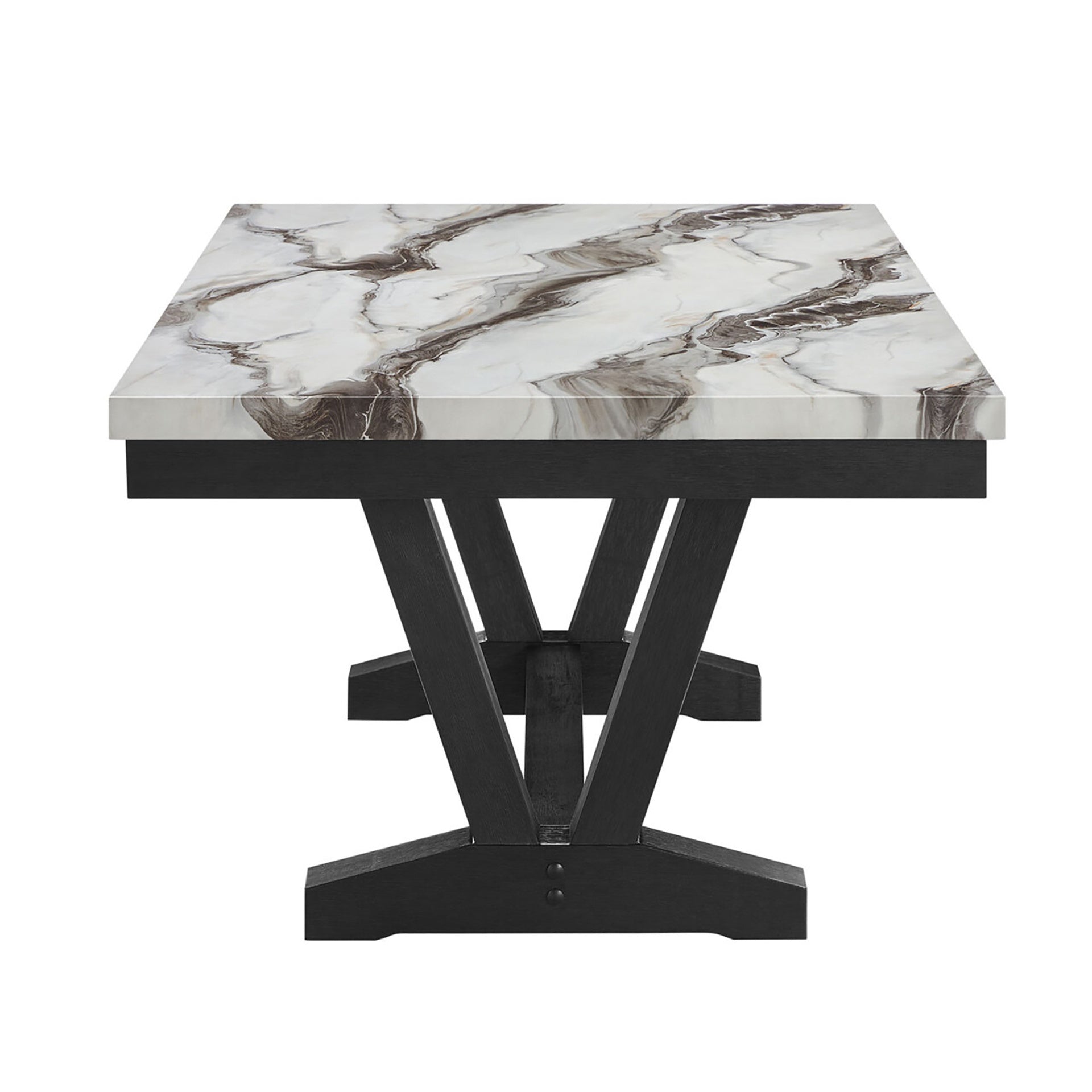 Panda Marble Black and White Dining Table