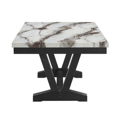 Panda Oceanic Black Dining Table and (4) Grey Dining Chairs