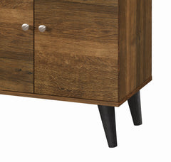 Amidon TV Stand for TVs up to 47.3", with 2 Storage Shelves& 1 Cabinet, Modern Entertainment Centre for TV in Living Room in Brown