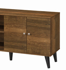 Amidon TV Stand for TVs up to 47.3", with 2 Storage Shelves& 1 Cabinet, Modern Entertainment Centre for TV in Living Room in Brown