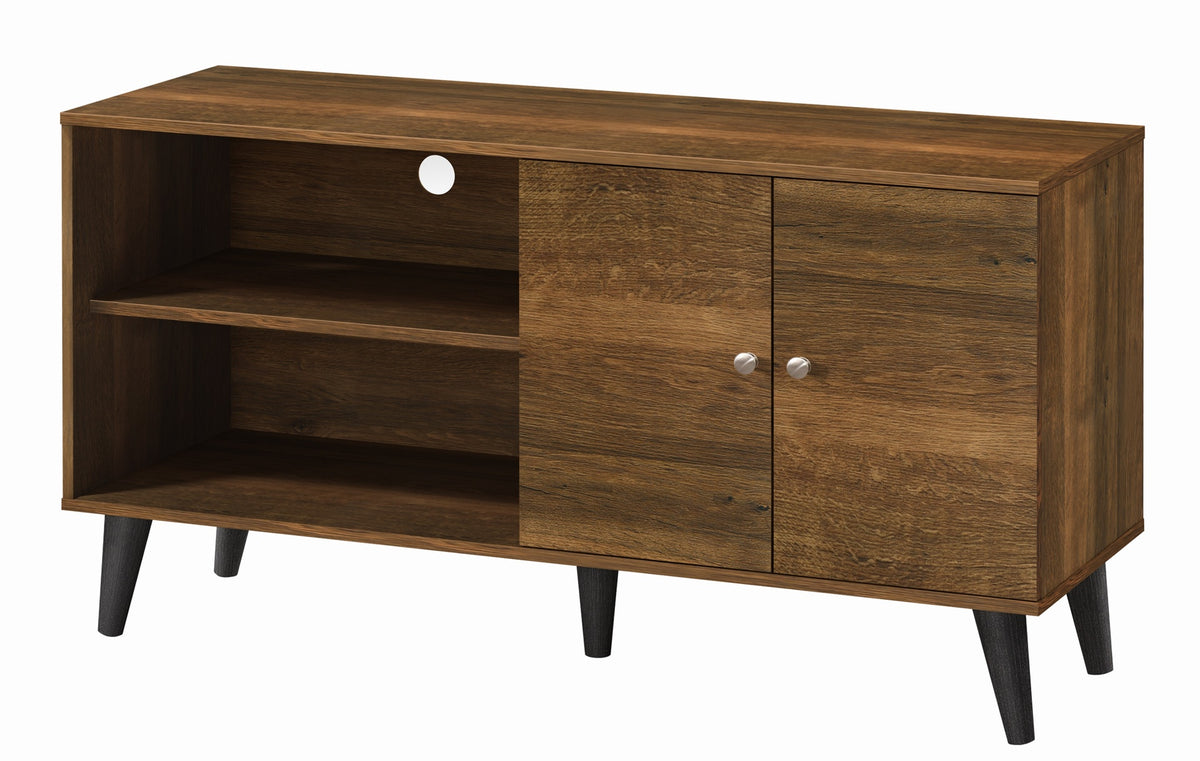 Amidon TV Stand for TVs up to 47.3", with 2 Storage Shelves& 1 Cabinet, Modern Entertainment Centre for TV in Living Room in Brown