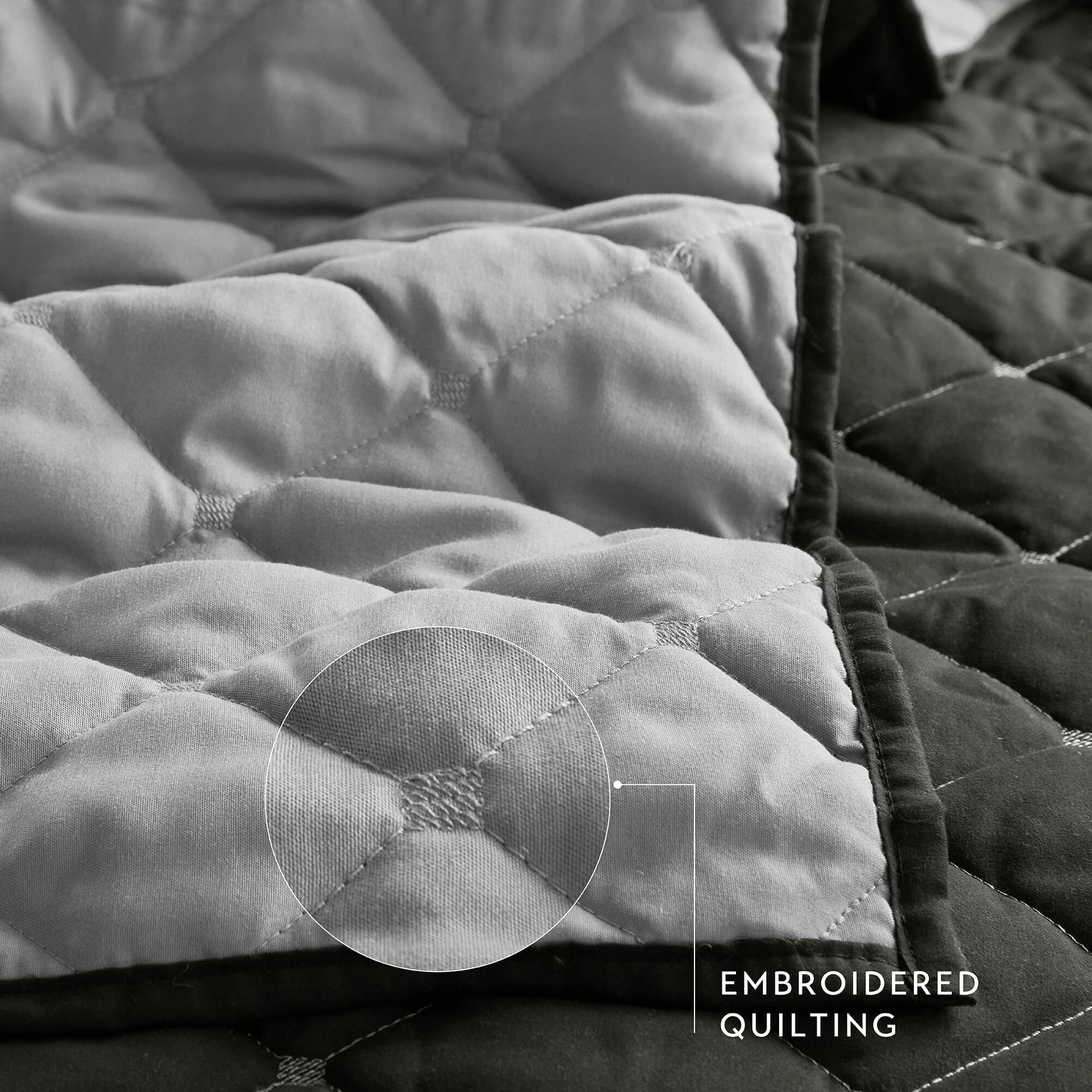 7 Piece Stripe Comforter and Quilt Set-Full/Queen