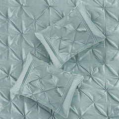 7 Piece Tufted Comforter Set Seafoam King