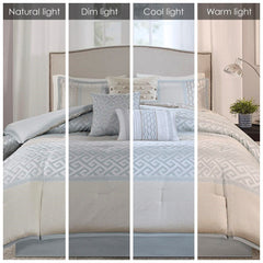 7 Piece Comforter Set Aqua King