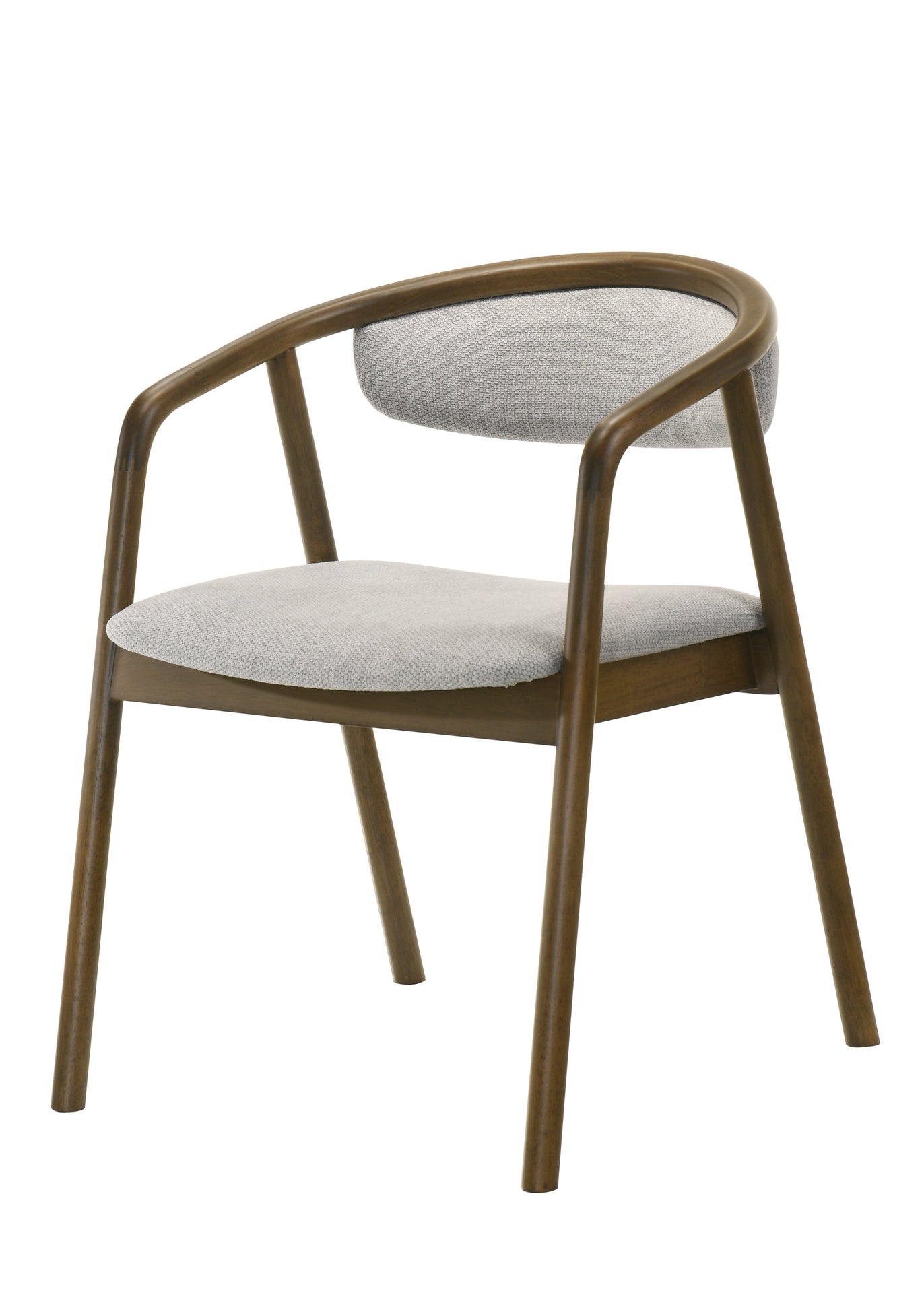 Delina Chenille & Walnut Side Chair