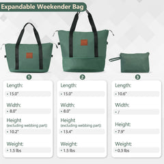 20 Inch Carry On Luggage Set 3 Piece with Spinner Wheels, Lightweight Hardshell ABS Suitcase for Weedend Getaways, Business Travel, Green