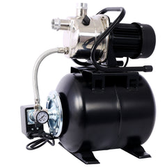 1.6HP Shallow Well Pump with Pressure Tank,garden water pump, Irrigation Pump,Automatic Water Booster Pump for Home Garden Lawn Farm, stainless steel head