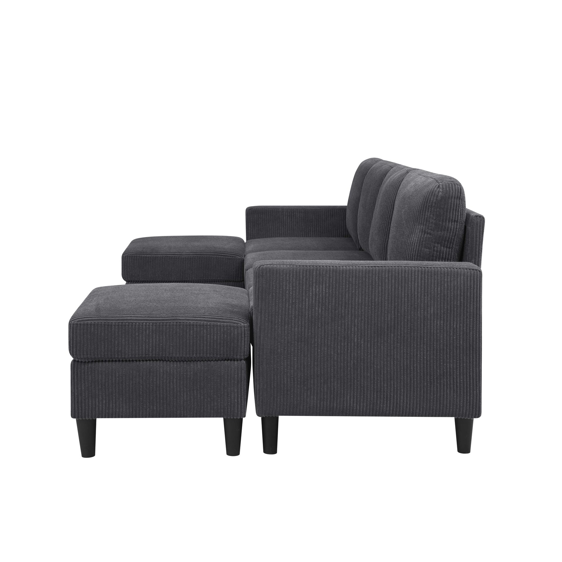 Cordory Upholstered Modular Sectional with 2 Ottomans