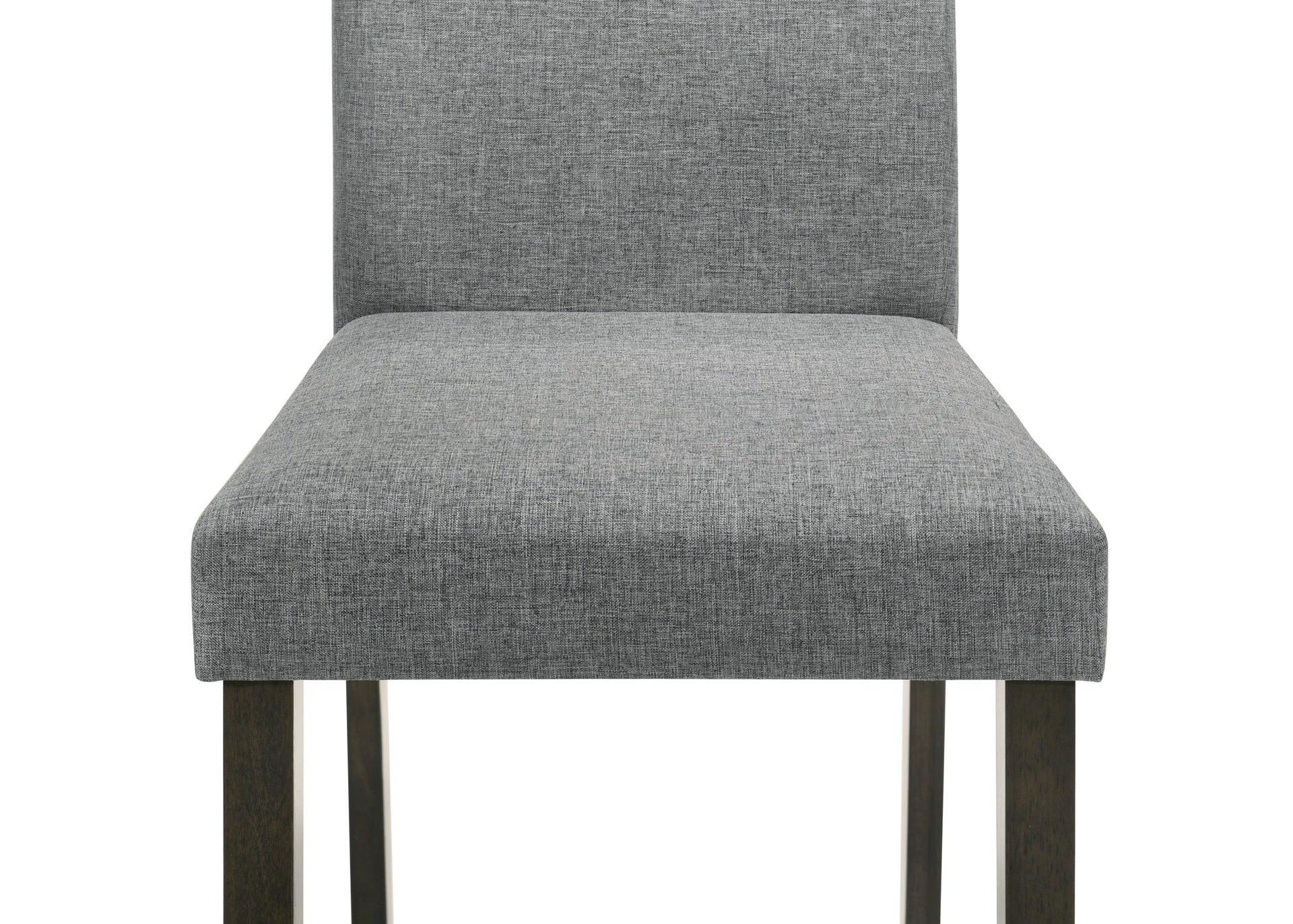 5pc Dark Wood/Gray Dining Set Rectangular Table 4 Fabric Upholstered High-back Side Chairs Dining Room Wooden Furniture
