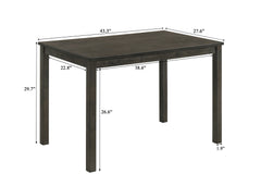 Contemporary 1pc Rectangular Dining Table Wooden Dining Room Furniture Dark Wood Finish