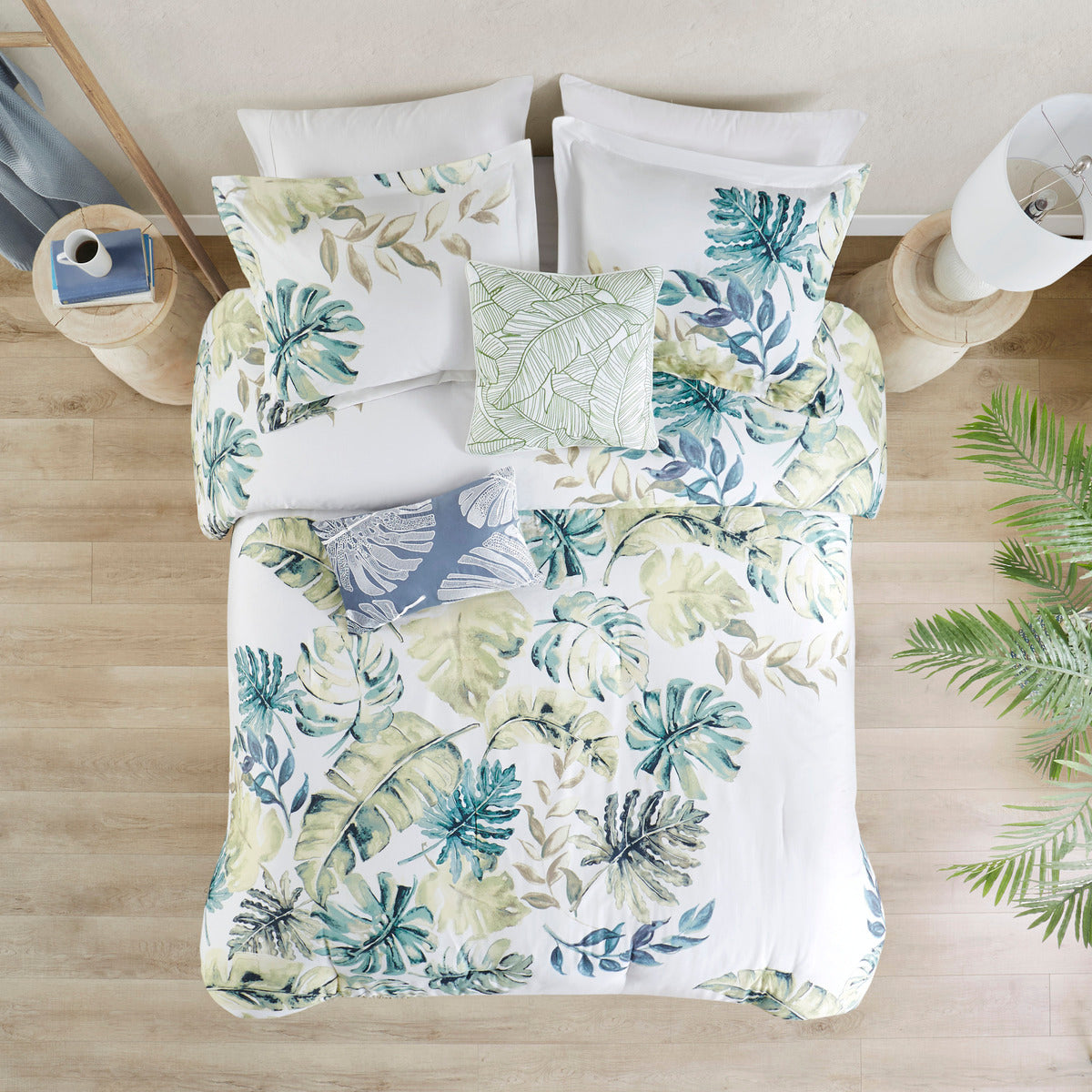 Cotton Printed 6 Piece Comforter Set Multi King